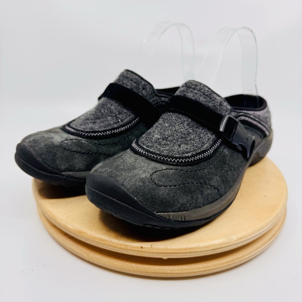 Merrell Encore Sidestep Wool Clogs Women's 8 gray Slip On Mule‎ Shoes - Picture 2 of 8